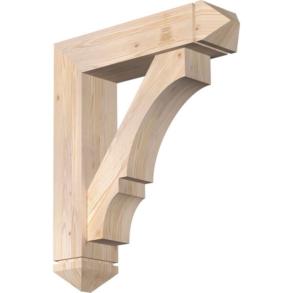 Ekena Millwork Balboa Arts and Crafts Smooth Bracket w/ Offset Brace, Douglas Fir, 7 1/2"W x 30"D x 36"H BKT0806X30X36BOA03SDF - main